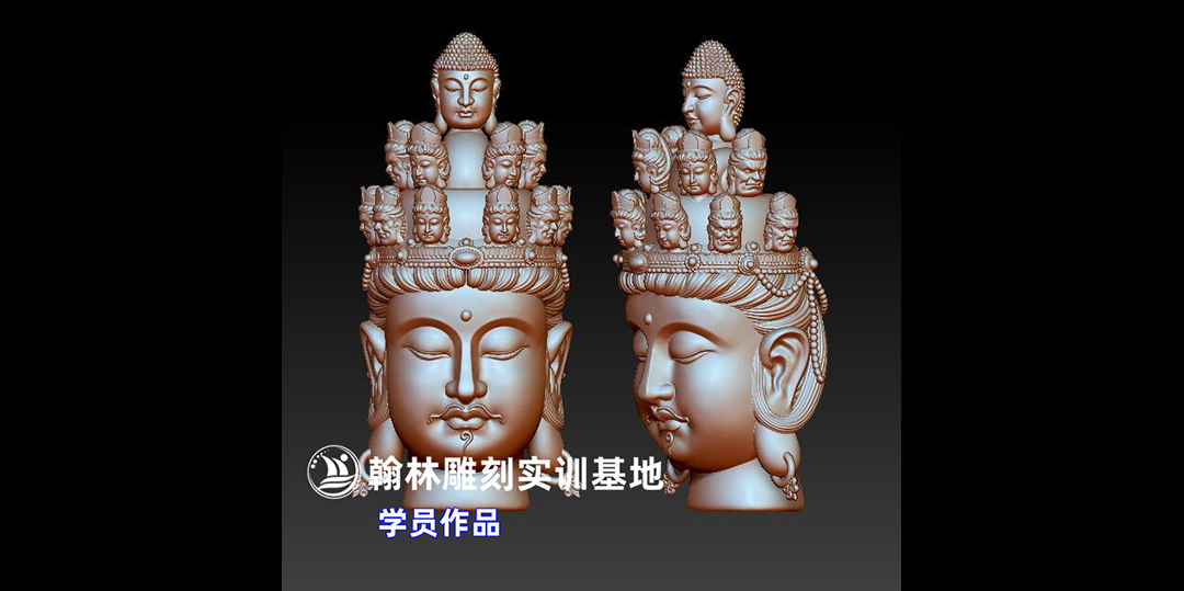 核雕佛头