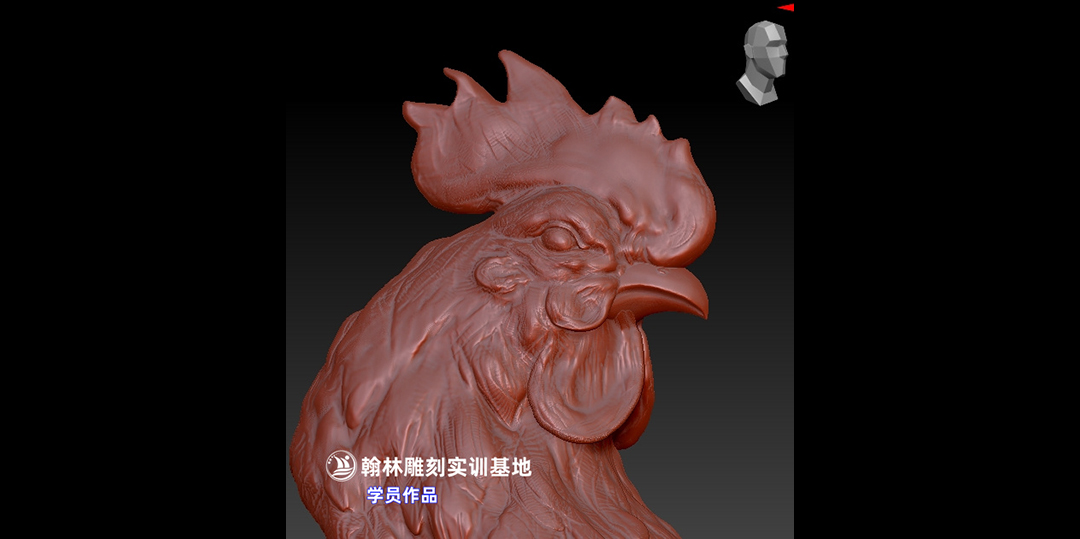 雕塑鸡头