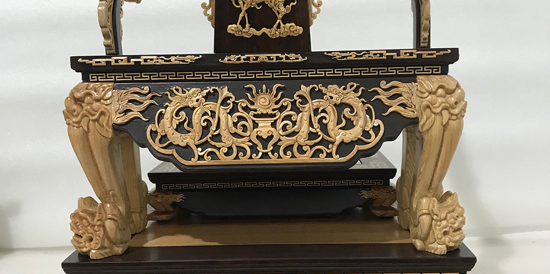 摆件双龙椅